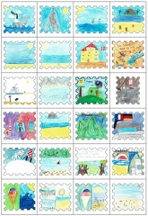 3a Sommerferien-Briefmarken